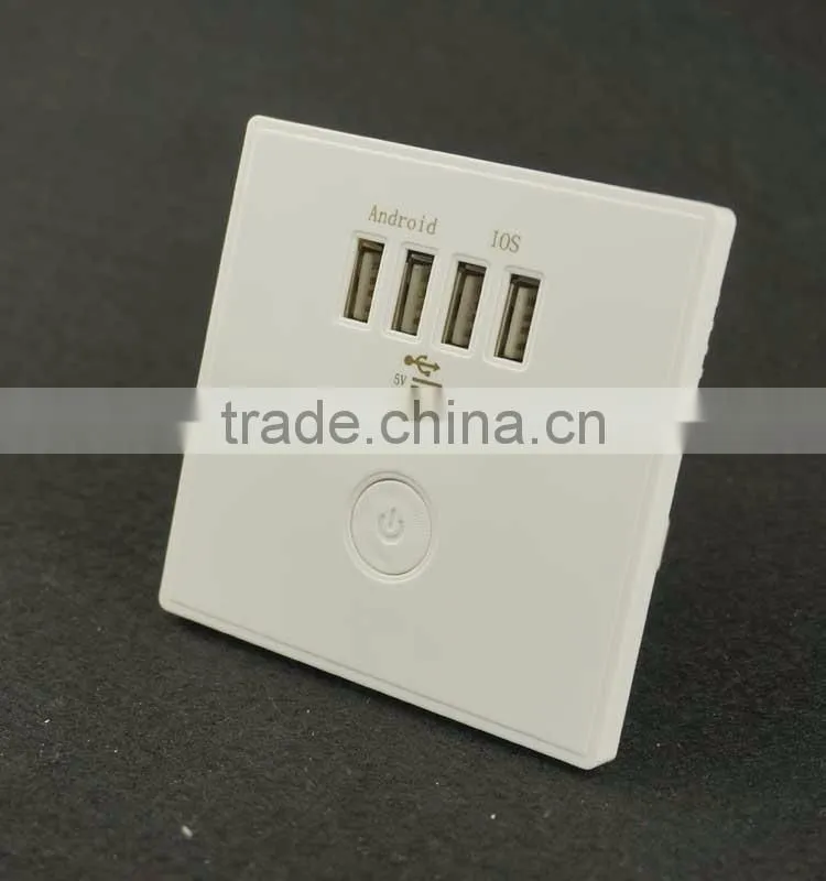Best selling electrical outlet usb wall charge socket with turn/off switch