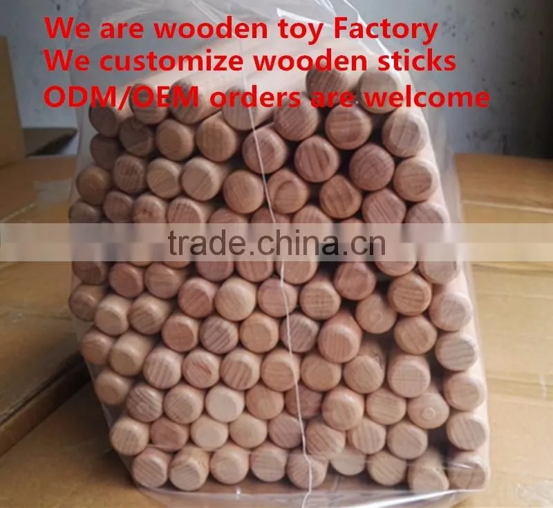 Custom wooden toy musical instrument knock bar Rhythm bar for drums