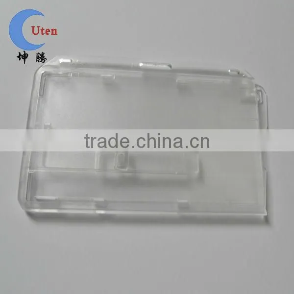 Transparent Rigid Plastic Credit Card Holder With Key Ring