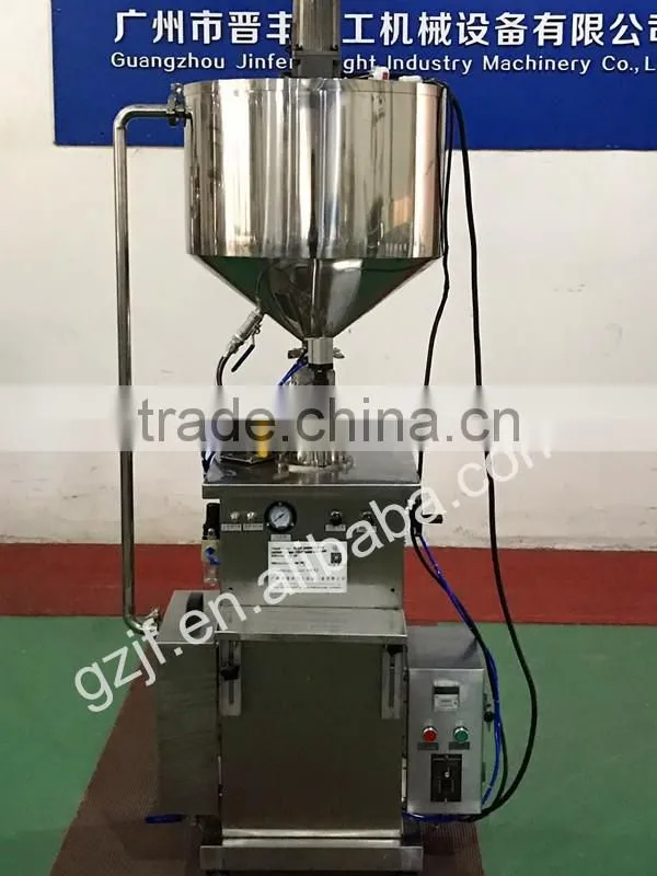 Piston Paste Peanut Butter Filling Machine With Mixing Hopper