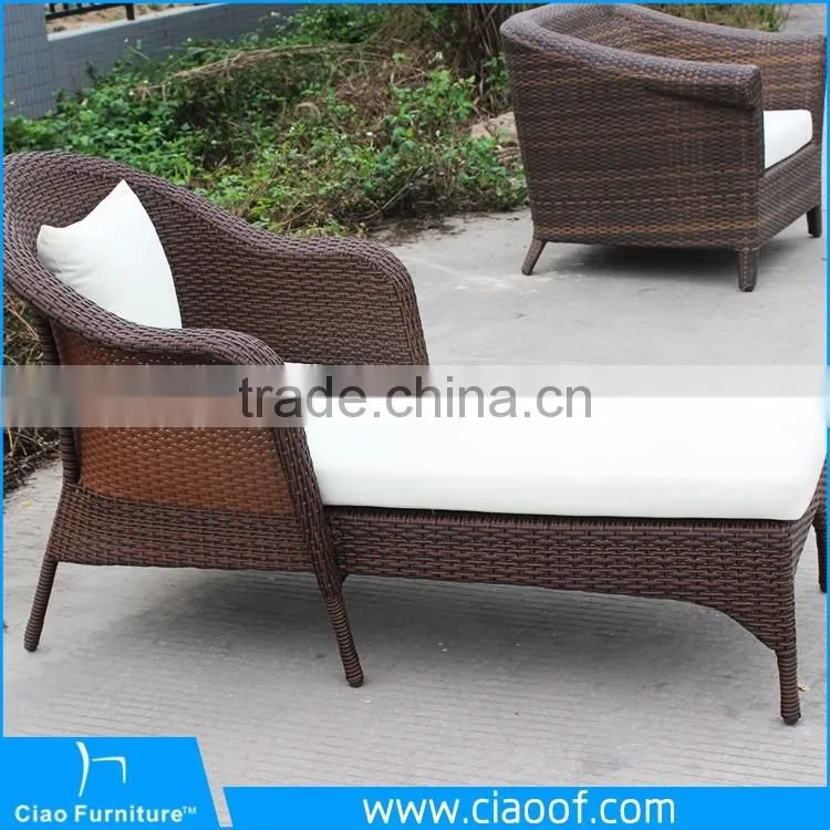 Outdoor Hotel Rattan Pool Lounger Bed