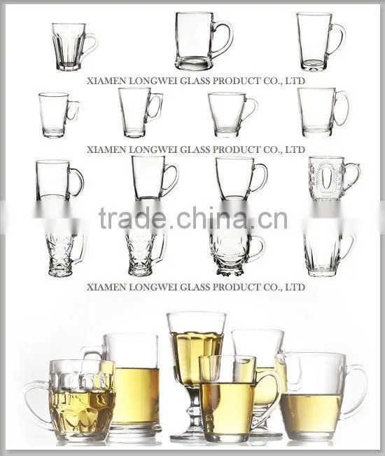 11oz flower engraved glass cup/ glass tumbler