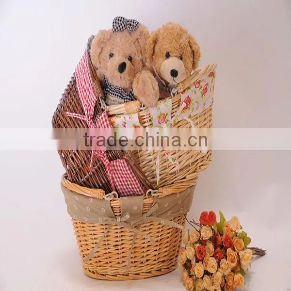 2pcs cheap natural wicker basket liners wholesale+willow basket