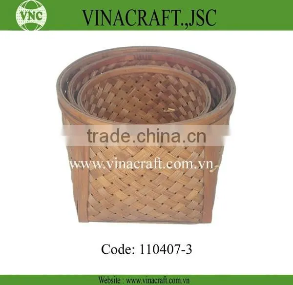 Nice bamboo waste basket for office