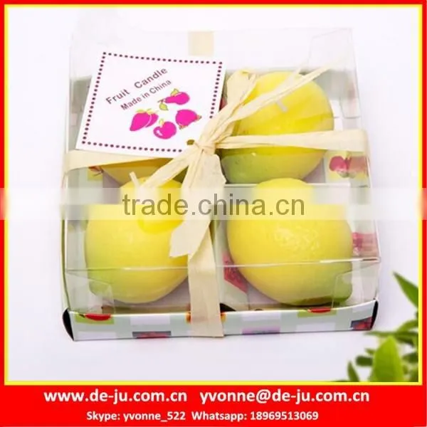 PVC Box Night Decoration Fruit Lemon Candle Wax Price