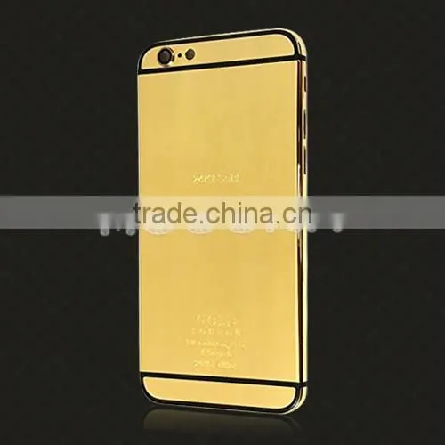 Good quality mirror finish plated gold housing,24K gold plated housing, gold plated back housing for Iphone6