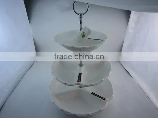 Cake stand with woonden handle for weeding/party/daily use