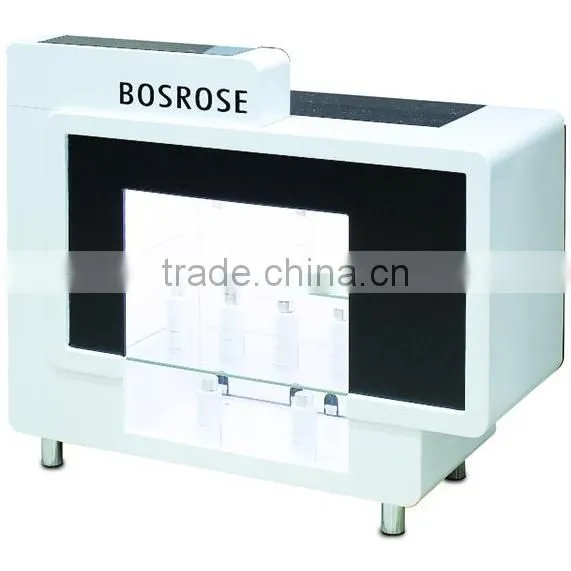 Nail salon reception desk Solid wood office table design receptionist table F-CA05