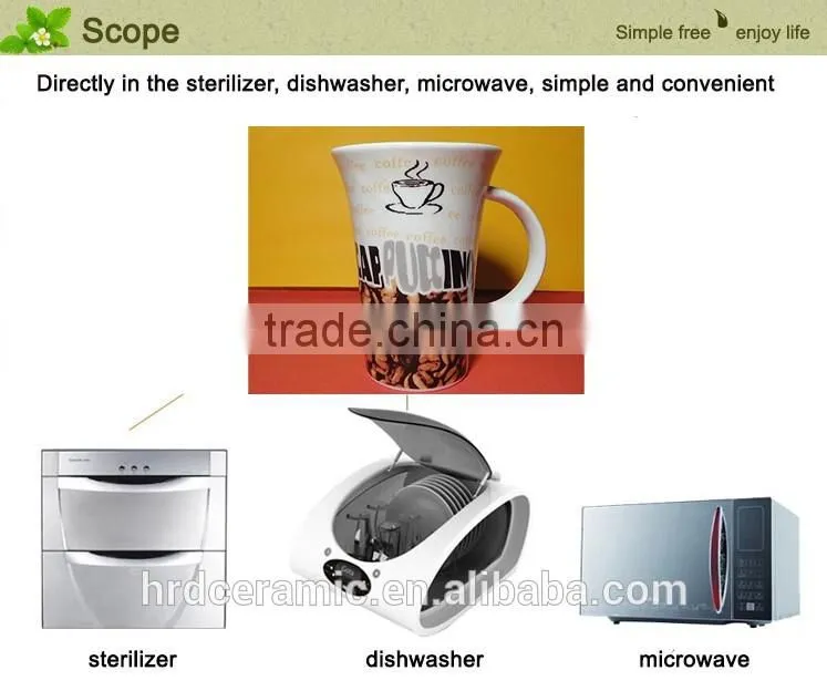 340 ml Restaurant Crockery hotel white porcelain coffee cups