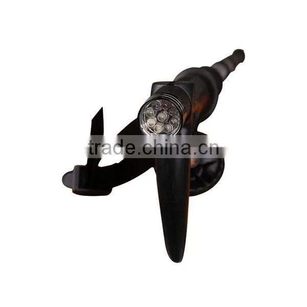 Telescope walking stick with flashlight 5 LED, Aluminum 6061, 4 sections, SZ19001