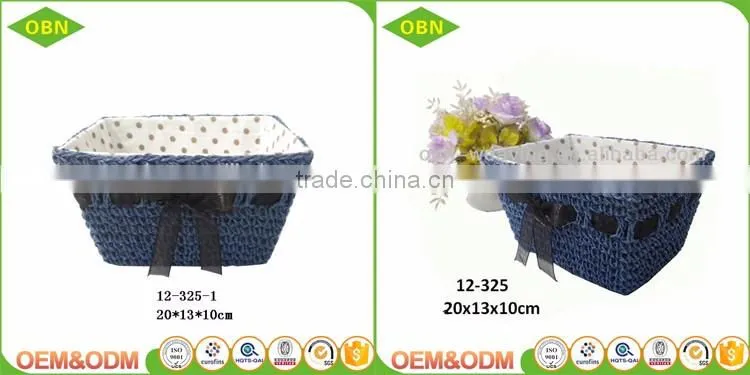 Wholesale colorful cheap mini woven crochet basket
