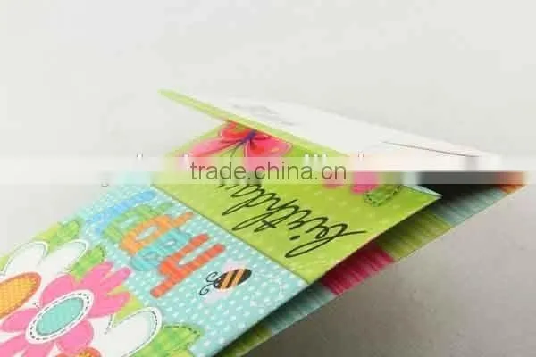 Shopping Paper Bag With 3D Flower pattern/Printed Foldable Gift Bag