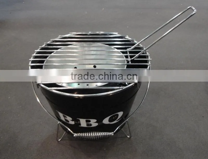 Stainless Steel Stoves Charcoal Grill Portable BBQ Barrel Outdoor Barbecue Bucket for beach and camping