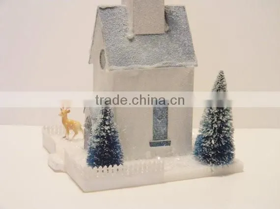 Vintage Putz House Church Pattern & Instructions Christmas Village