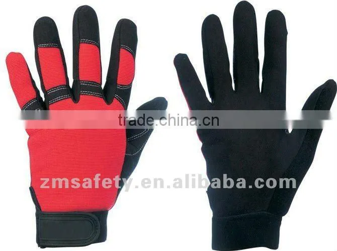Rubber mechanic gloves with knuckle protectionJRM36