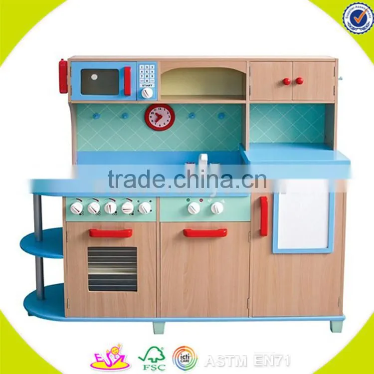 Wholesale most popular wooden kitchen set game for kids funny wooden kitchen set toy W10C056