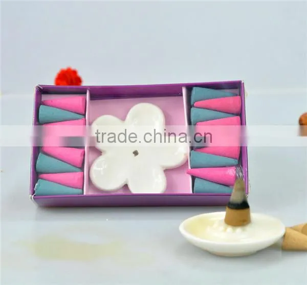 wholesale cone incense with ceramic holder