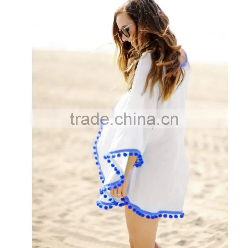 Romantic Beach Sunscreen Saida De Praia Swimwear Bikini Beach Cover Up Summer Swimsuit Cover Up Hot Summer Beach Wear for Women