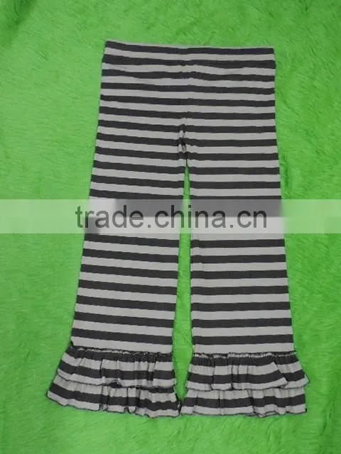 womans yoga pants stripe ruffle pants loose cotton trousers
