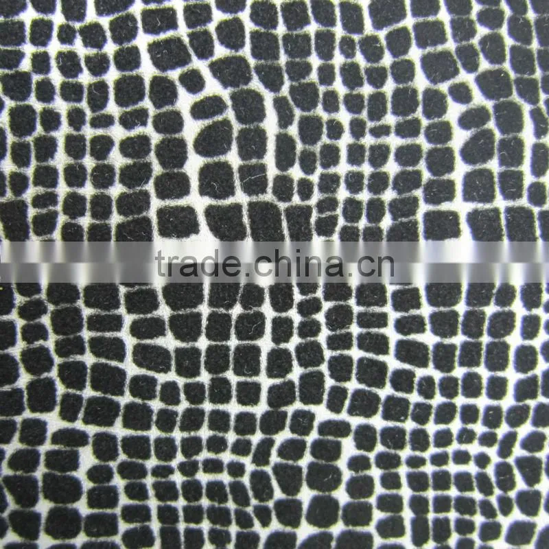 Leather Material, PU Leather, flocking PU leather for sofa