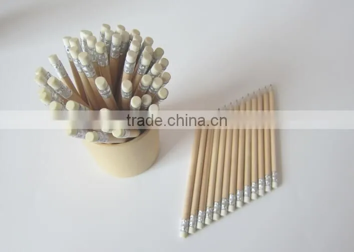 Natural hb golf pencils with eraser Hotel Pencil