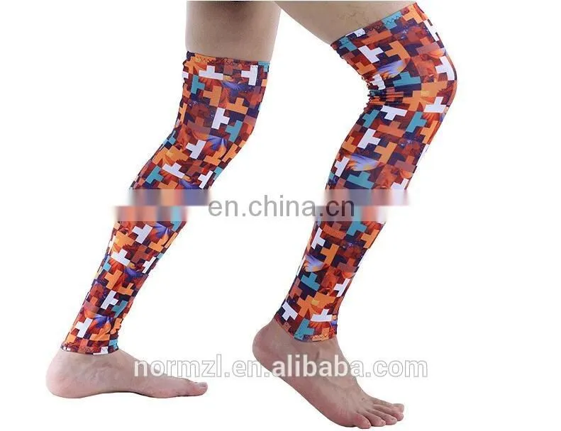 Sublimation custom leg sleeves cycling wholesale foot sleeve compression