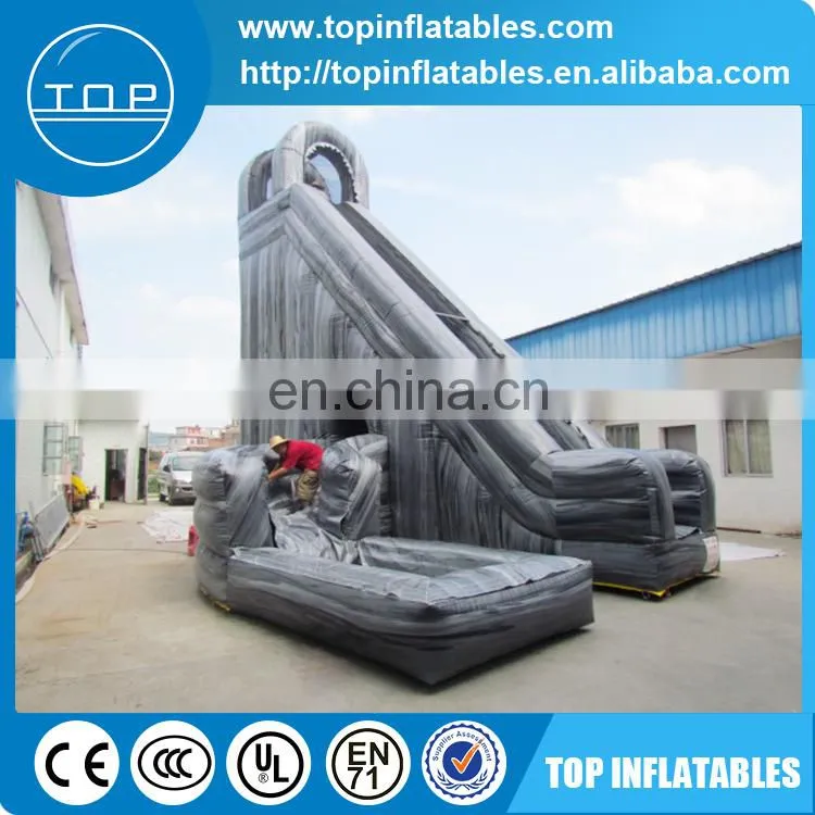 Factory supply giant gray tattoo inflatable water slide for adult and kids