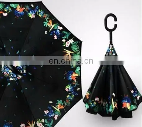 Auto Open Transparent Straight Umbrella LOGO Printing Cheap clear Umbrella pass BSCI