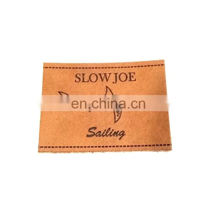 leather patches, leather labels with customized hardware