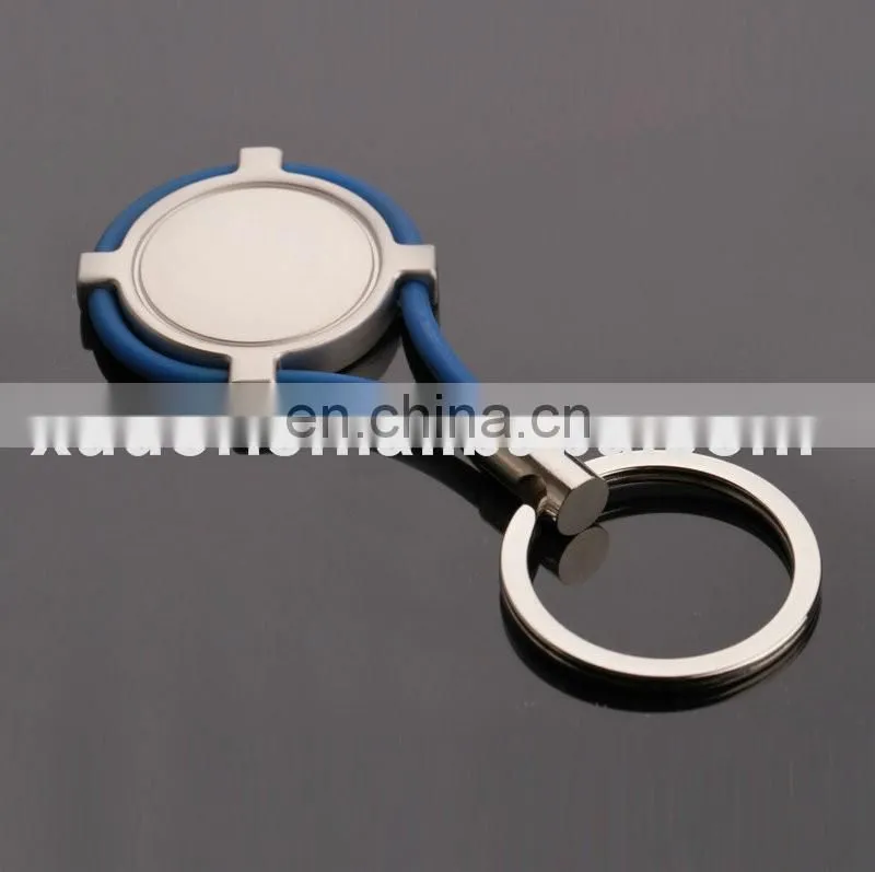 factory soft plastic round shape key chain or keyring