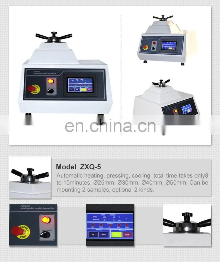 ZXQ-5 Automatic Touch Screen Metallographic Specimen Mounting Presses