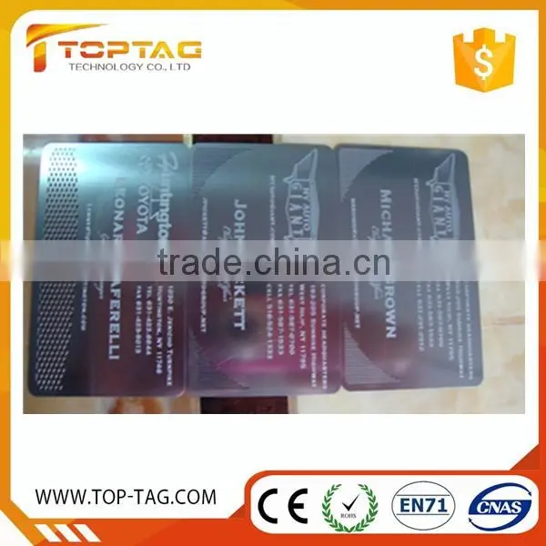 Promotional Black Stainless Steel Metal Business Card For VIP