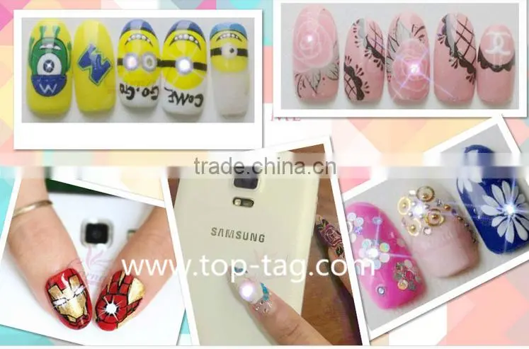 13.56MHz 3D Rfid NFC Nail Tag / Mobile Phone Nail Art Sticker with Led