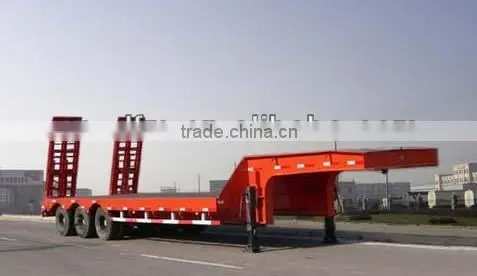 Good Quantity Dongfeng Tri-axle Semi-trailer/Low bed semi-trailer/for construction machinery transport