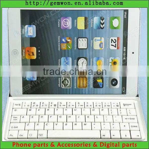 Supply Bluetooth Keyboard Aluminium Case Cover / for ipad 7.9" ipad mini White