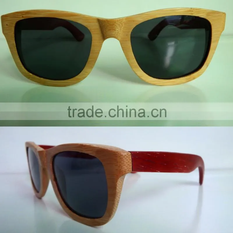 European Fashion Sunglasses Style and Polarized len Lenses Material Colorful bamboo sunglasses and wood sunglasses