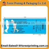 Newest Printed airline ticket printing Cosmetics Colorful