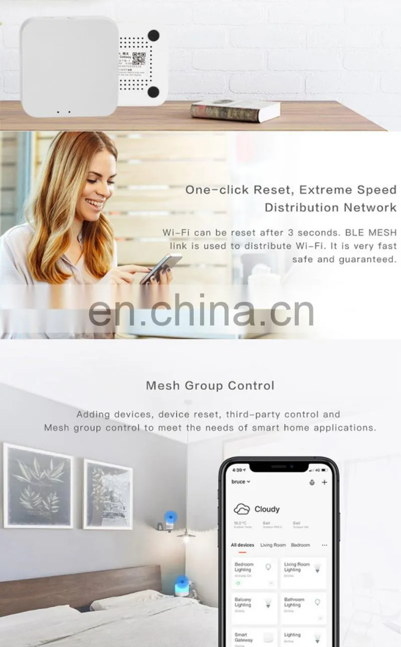 ALLINGE MDZ3227 Mesh Function Router ZigBee 3.0 Wireless Gateway Wifi Gateway Intelligent Accessories Supported