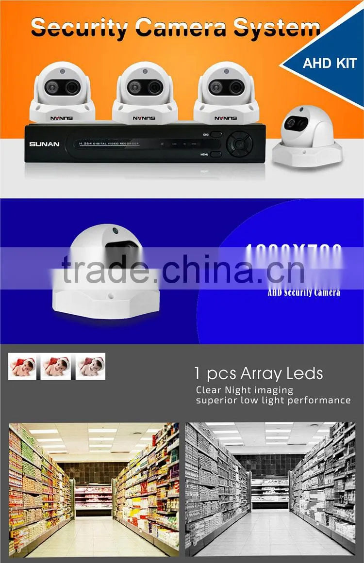 4CH 720P AHD dvr kit video surveillance system, cctv dvr surveillance system