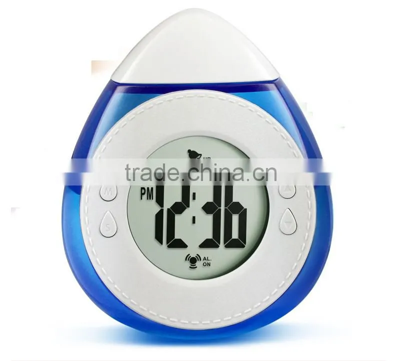 Digital Alarm Clock waterdrop shape Led Clocks Alarm Temperature