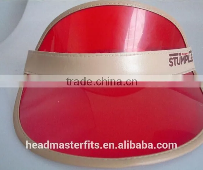 Wholesale cheap sunshade uv protection plastic clear pvc sun visor cap