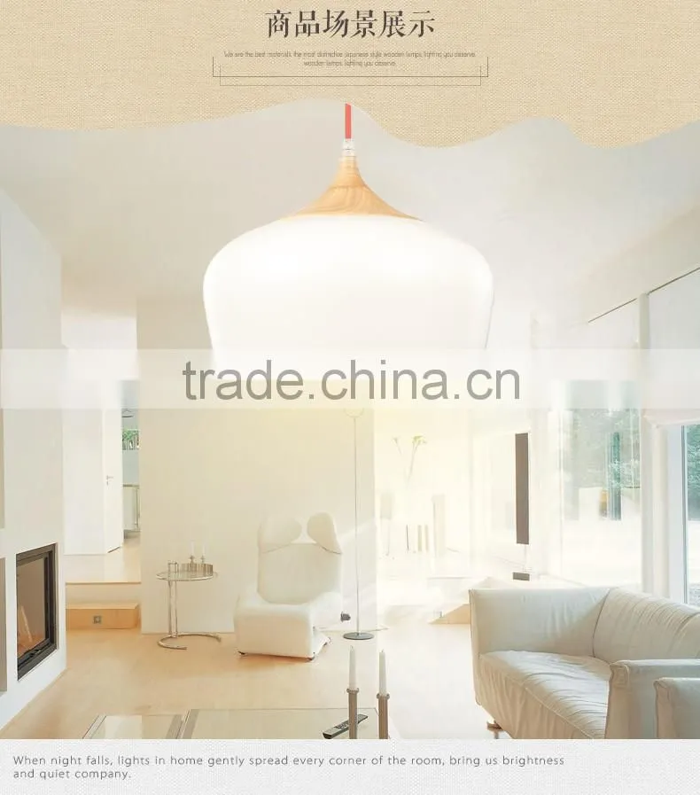 Modern vintage fancy style wood pendant lamp lighting JK-8005B-03 Wooden LED pendant light