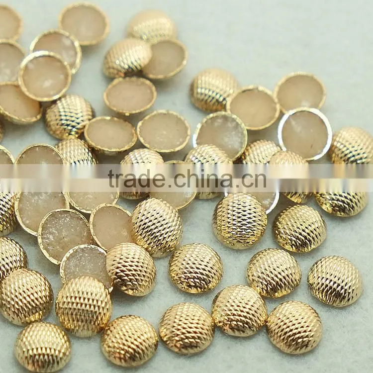 Wholesale Price 6mm/8mm/10mm Alloy Hot Fix stud Round with spot, Garment Metal Fittings, Jeans Metal Fitting