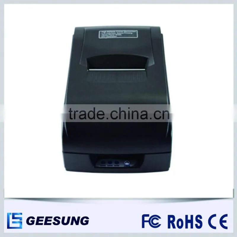 Black 76 mm Dot matrix portable printer with autcut for POS machine