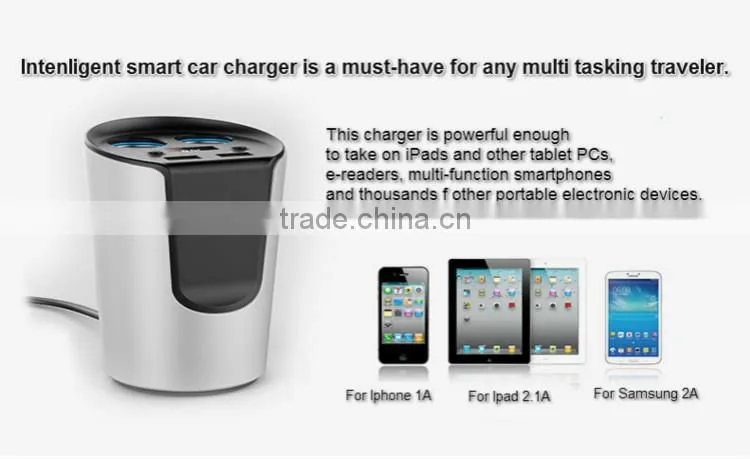 PowerUP Universal USB Car Charger and DC Splitter Adapter With Dual USB Rapid Charging Ports