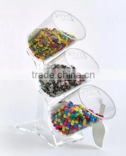 Chocolate candy acrylic showcase display case for retail stores