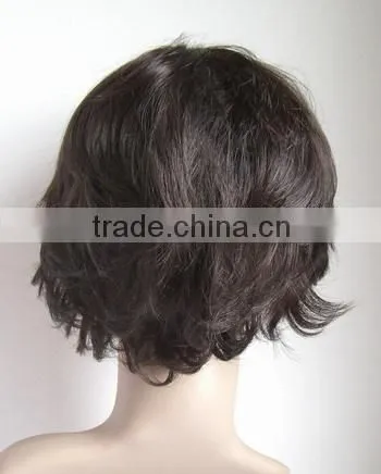 Unproceesed brazilian human hair full lace wig curly Full cuticle human hair wig
