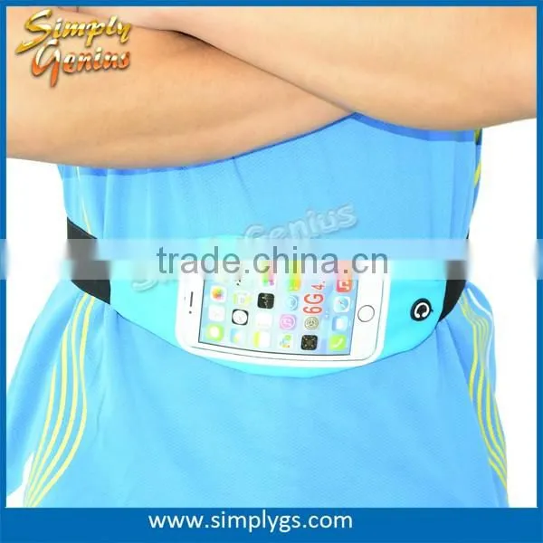 (#1 fitness belt) top fit touch screen waterproof waist bag sport running belt led running belt