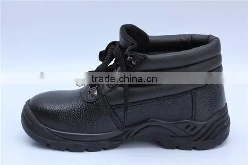 Embossed leather steel toe cap safety shoes 8060-1