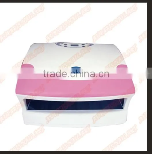 Free Shipping 2 HAND 54W NAIL UV GEL LED CURING LAMP NAIL DRYER + 6 BULBS + NAIL FAN, 220-110V for nail Dryer Machine